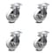 Service Caster 5 Inch Semi Steel Wheel Swivel Top Plate Caster Set SCC-20S515-SSR-4 - alternate 2